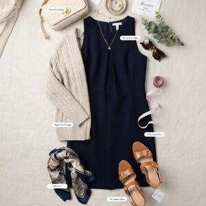 Navy Sleeveless A-Line Dress Size XS Cocktail Party